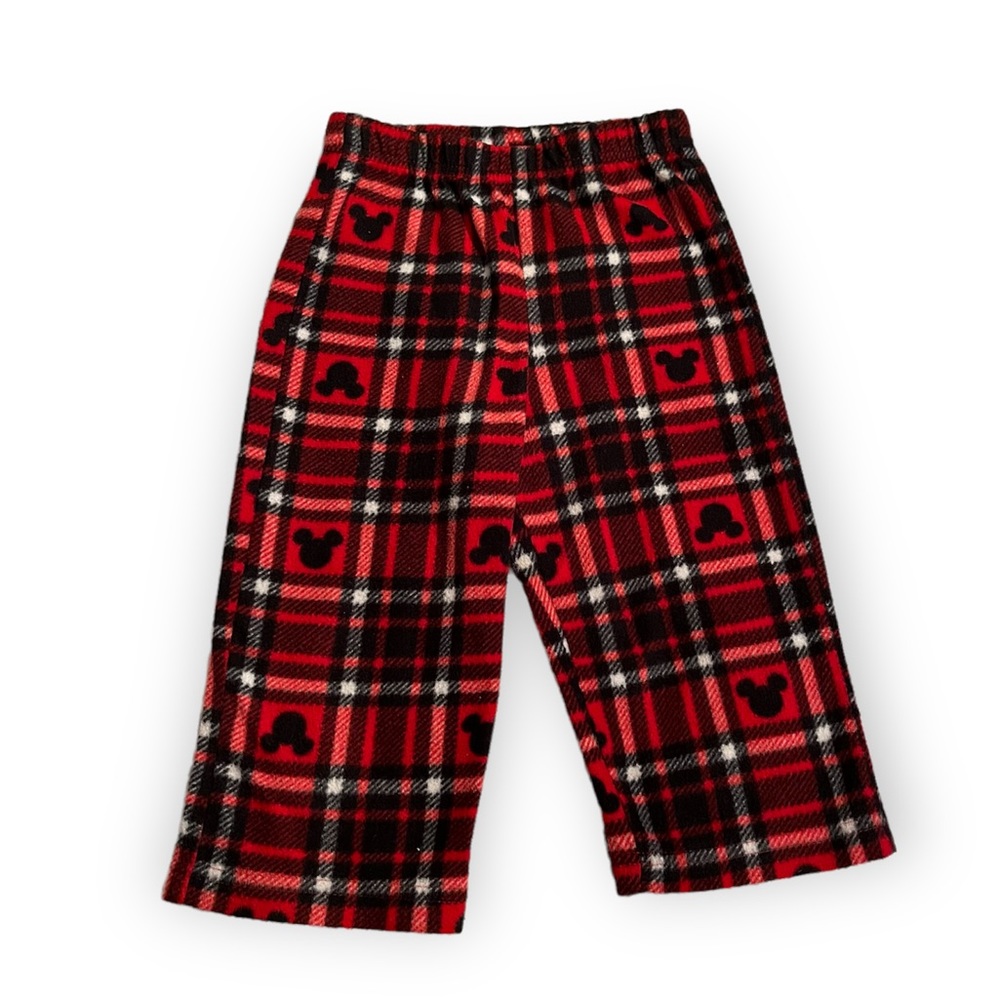 Disney Mickey Mouse Plaid Fleece PJ Pants 2T